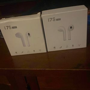 AirPods not the Apple ones however they do work pretty good. Never used them.